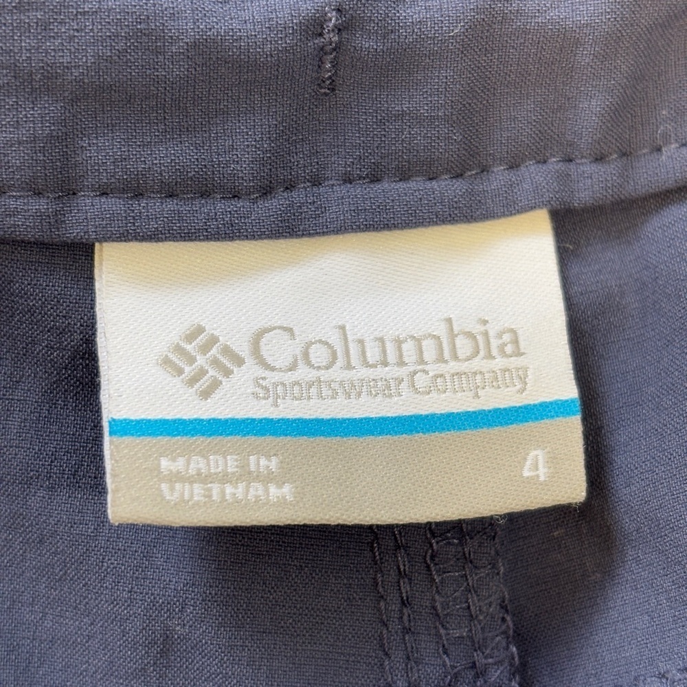 Columbia Pants 4 Navy Blue Climber Canyon II Hiking Walking 1920701 Crop Capri‎ - Picture 3 of 7